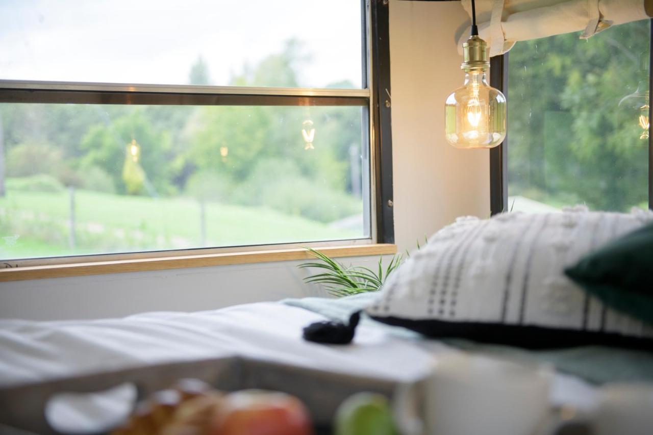 American School Bus Retreat With Hot Tub In Sussex Meadow Uckfield Ngoại thất bức ảnh